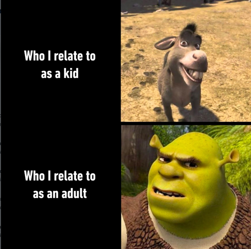Who I relate to as a kid Who I relate to as an adult