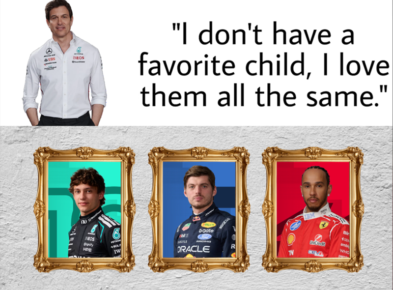 UBS INEOS DU S INEOS Signify SOL HPE "I don't have a favorite child, I love them all the same." Gate IW obil ARLYLE RACING ORACLE IBM Bir GEN UniCredit ambi WHO Cev R