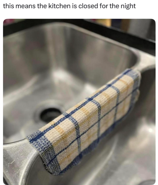 this means the kitchen is closed for the night