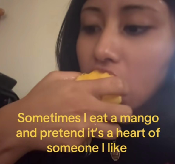 Sometimes I eat a mango and pretend it's a heart of someone I like