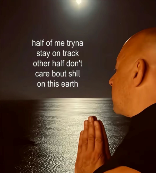 half of me tryna stay on track other half don't care bout sh.. on this earth