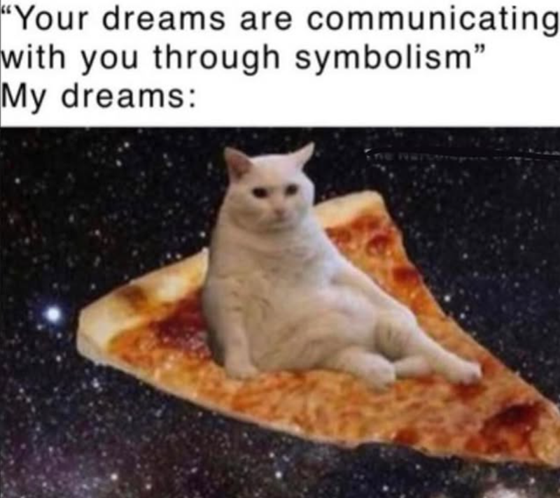 "Your dreams are communicating with you through symbolism" My dreams: