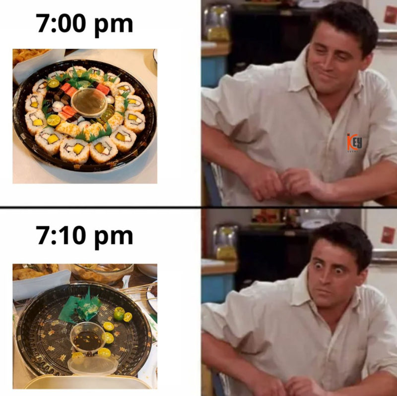 7:00 pm 7:10 pm Ey SUSHI