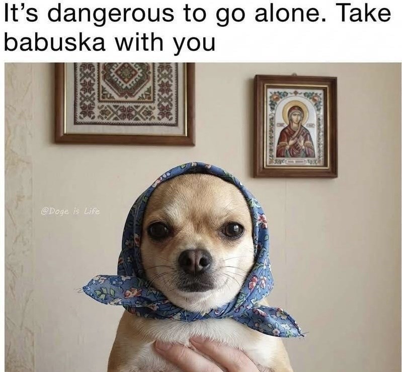 It's dangerous to go alone. Take babuska with you @Doge is Life TH