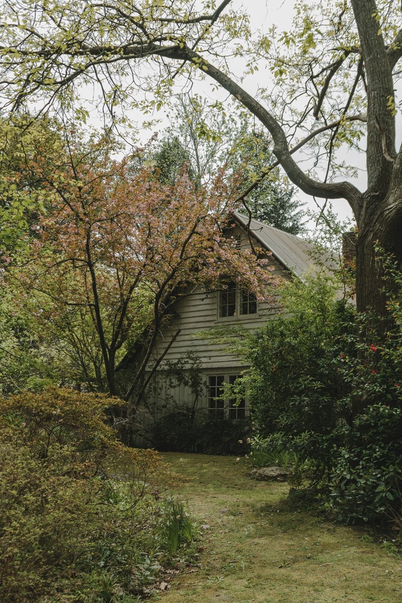 white painted wooden house at rural area