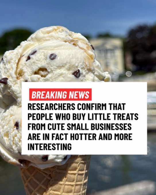 BREAKING NEWS RESEARCHERS CONFIRM THAT PEOPLE WHO BUY LITTLE TREATS FROM CUTE SMALL BUSINESSES ARE IN FACT HOTTER AND MORE INTERESTING