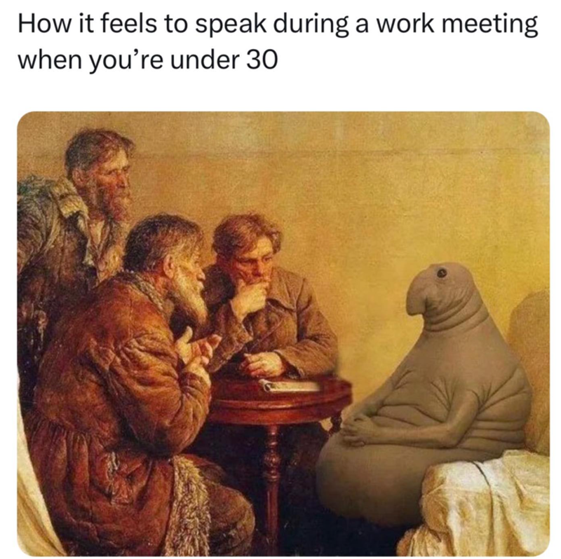 How it feels to speak during a work meeting when you're under 30