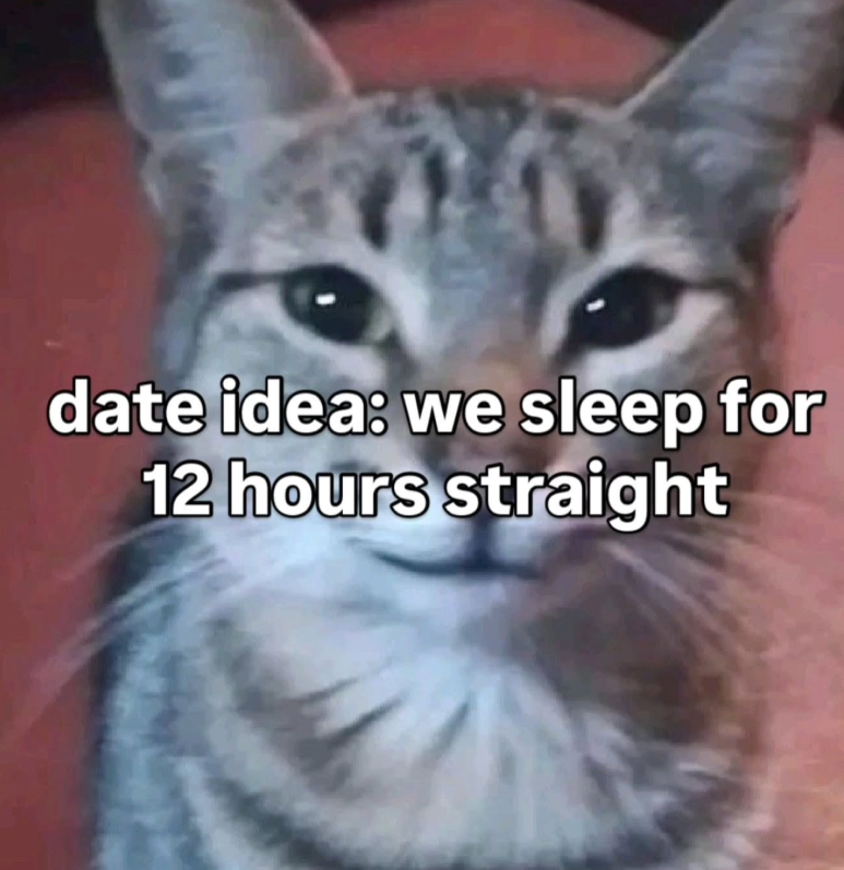 date idea: we sleep for 12 hours straight