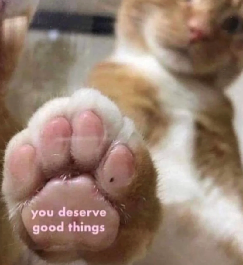 you deserve good things