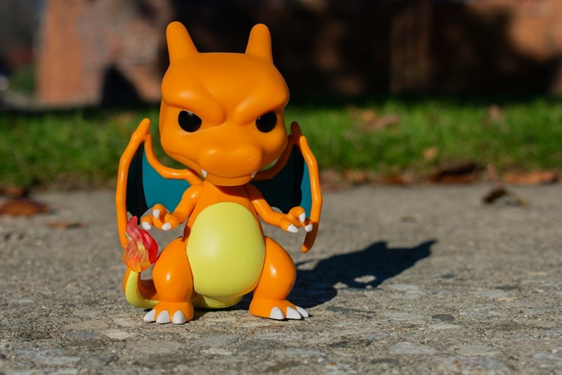 Model image of an orange Pokémon figurine.
