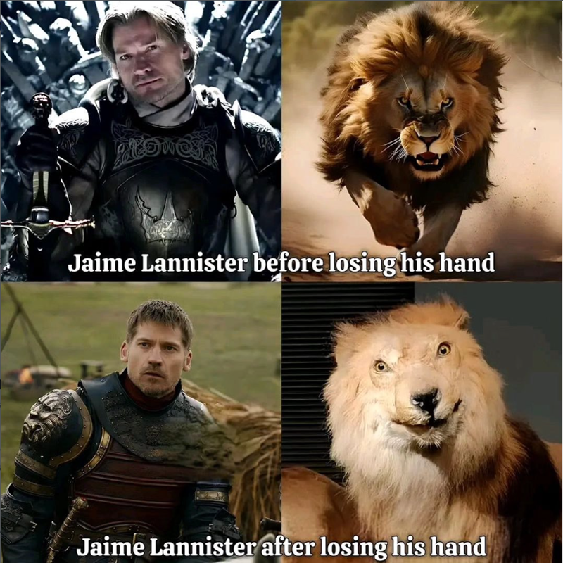 LCONCER Jaime Lannister before losing his hand Jaime Lannister after losing his hand