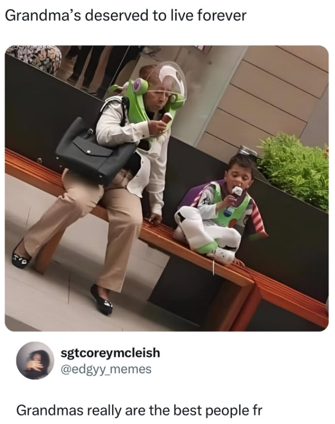 Grandma's deserved to live forever sgtcoreymcleish @edgyy_memes Grandmas really are the best people fr