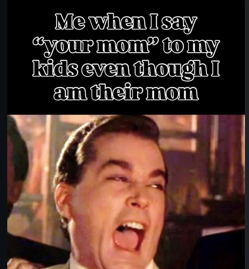 Me when I say "your mom" to my kids even though I am their mom