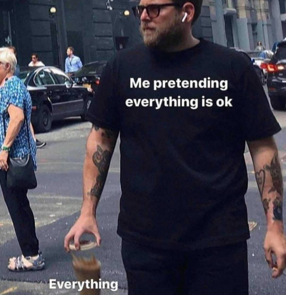 Everything Me pretending everything is ok