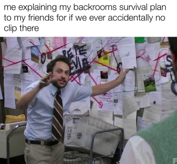 me explaining my backrooms survival plan to my friends for if we ever accidentally no clip there TE 171