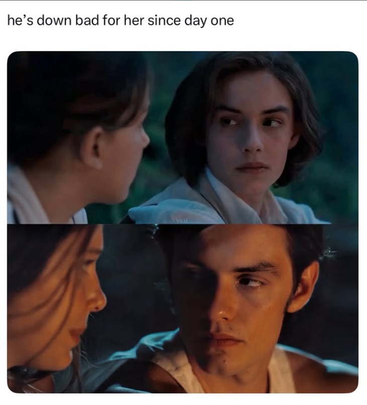 he's down bad for her since day one VILLL