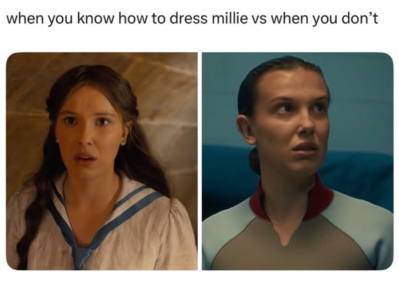 when you know how to dress millie vs when you don't