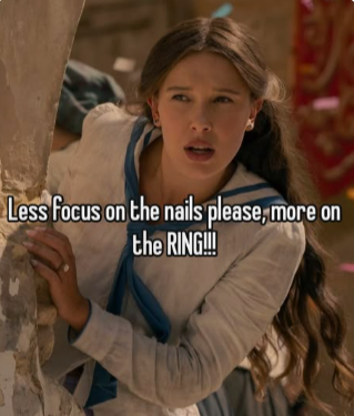 Less focus on the nails please, more on the RING!!!