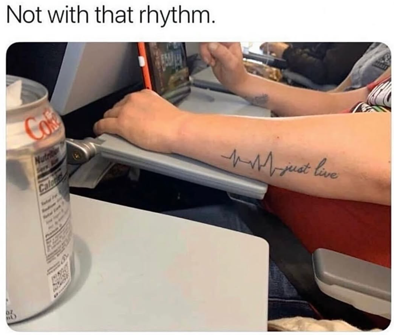 Not with that rhythm. Cof Nutritio Calori just live