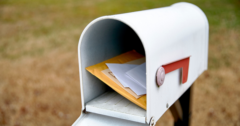 Opened Mailbox with Letters Inside.