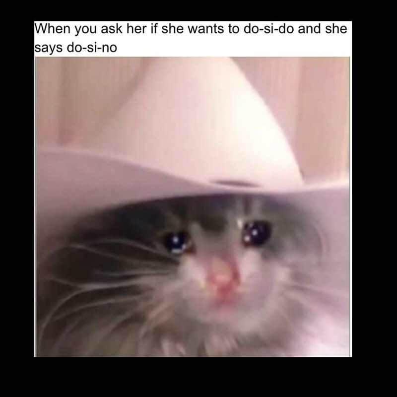 When you ask her if she wants to do-si-do and she says do-si-no
