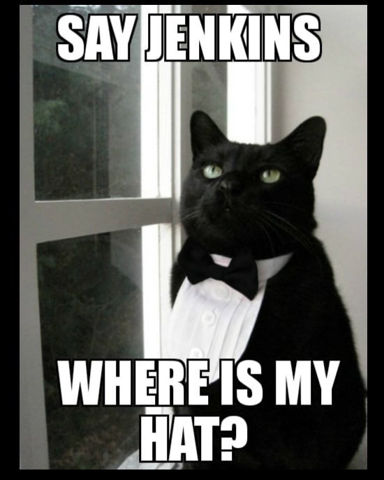 SAY JENKINS WHERE IS MY HAT?