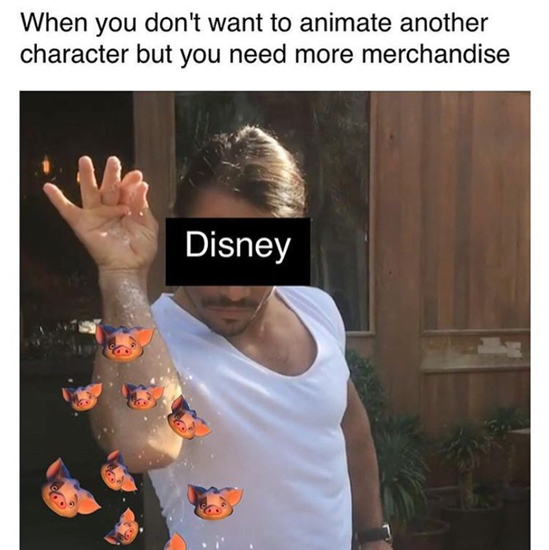 When you don't want to animate another character but you need more merchandise Disney