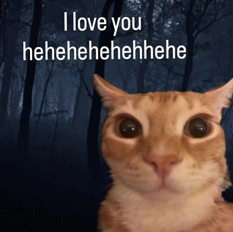 I love you hehehehehehhehe Borangecarmeme