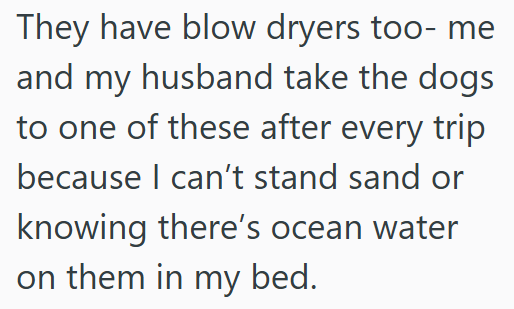 They have blow dryers too- me and my husband take the dogs to one of these after every trip because I can't stand sand or knowing there's ocean water on them in my bed.
