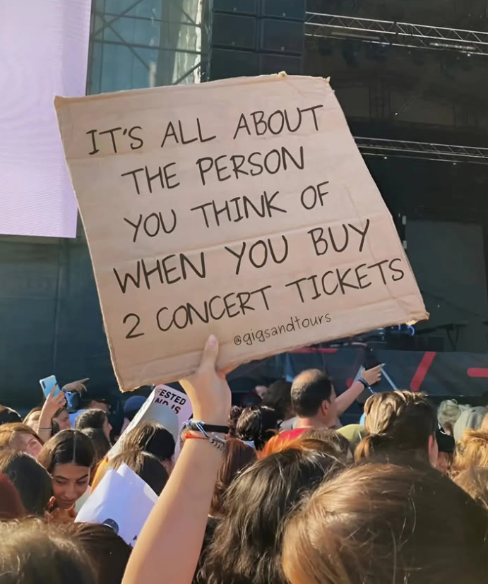 IT'S ALL ABOUT THE PERSON YOU THINK OF WHEN YOU BUY 2 CONCERT TICKETS @gigsandtours FESTED ADIS