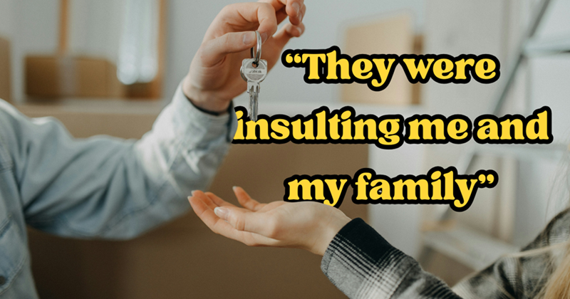 Receiving keys to a new home.
