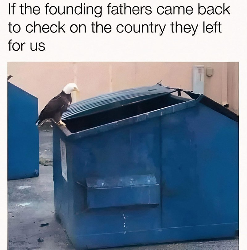 If the founding fathers came back to check on the country they left for us