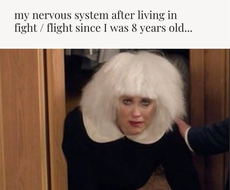 my nervous system after living in fight flight since I was 8 years old...