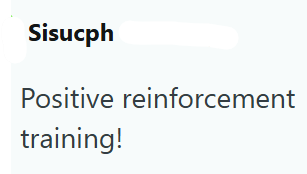 Sisucph Positive reinforcement training!
