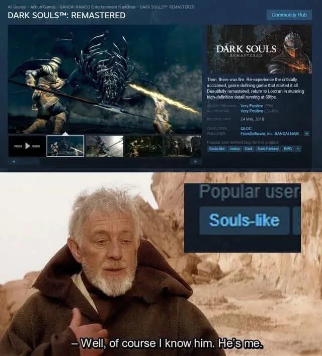 All Games Action Games BANDAI NAMCO Entertainment Franchise DARK SOULS REMASTERED DARK SOULS™M: REMASTERED FROM Community Hub DARK SOULS REMASTERED Then, there was fire. Re-experience the critically acclaimed, genre-defining game that started it all Beautifully remastered, return to Loedran in stunning high-definition detail running at 60fps Very Positive Very Posave (23 185 RELEASE DRE 24 May, 201 DEVELOPER GLOC PUBLISHER FrumSoftware, Inc BANDAI NAM Populate defined saps for this product Acton