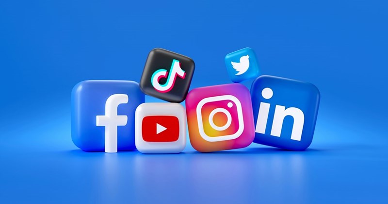 Visual representation of different social media icons.