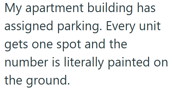 My apartment building has assigned parking. Every unit gets one spot and the number is literally painted on the ground.