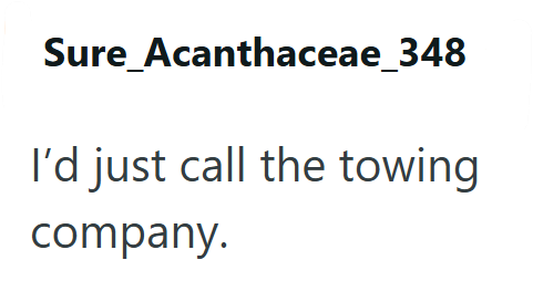 Sure_Acanthaceae_348 I'd just call the towing company.