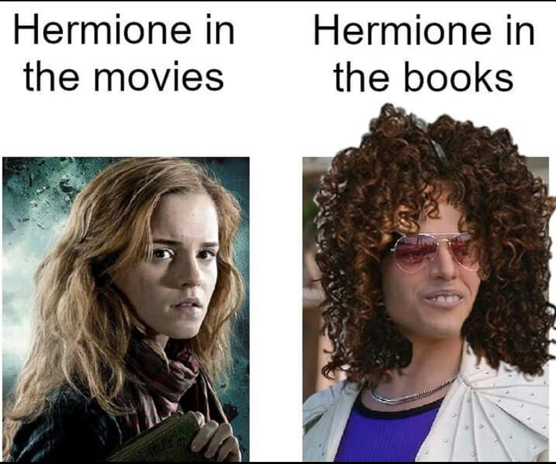 Hermione in the movies Hermione in the books