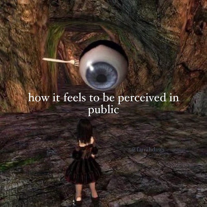 how it feels to be perceived in public @farrahdaws