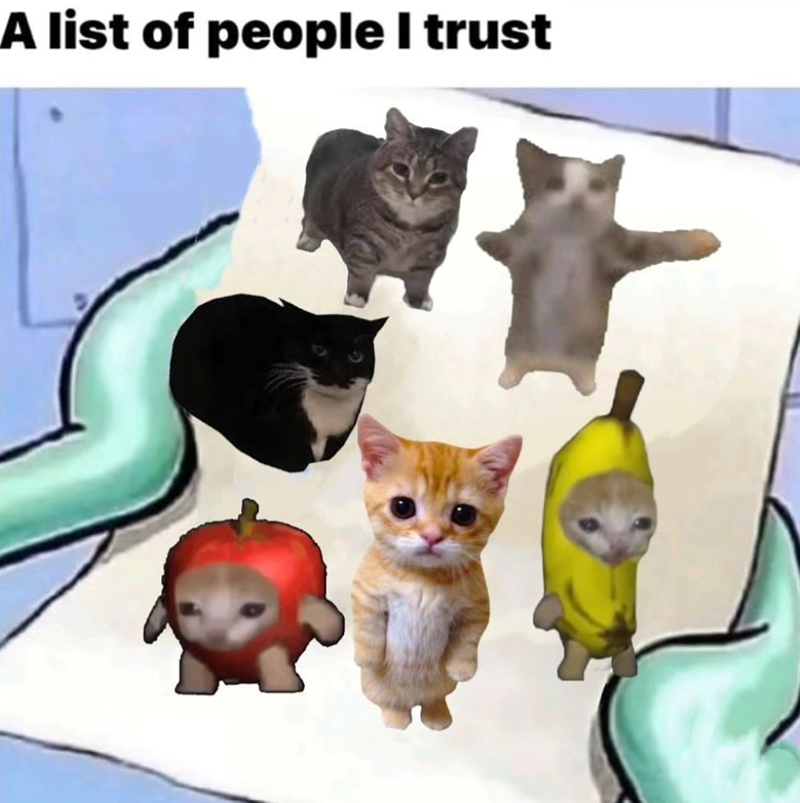 A list of people I trust