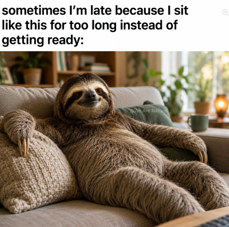 sometimes I'm late because I sit like this for too long instead of getting ready: @We Are Nature