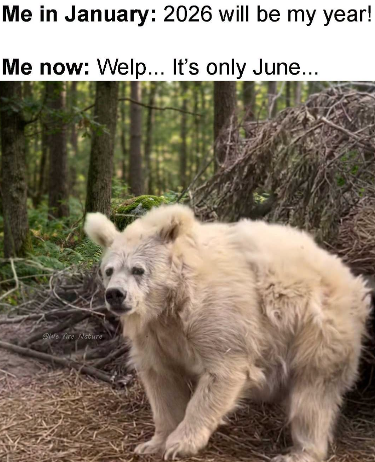 Me in January: 2026 will be my year! Me now: Welp... It's only June... @We Are Nature