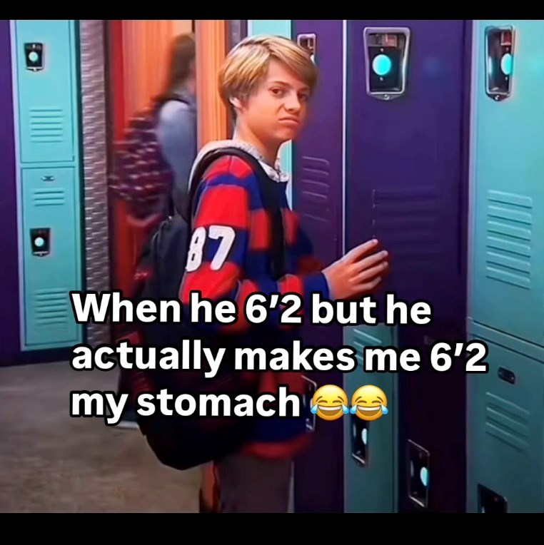 87 When he 6'2 but he actually makes me 6'2 my stomach