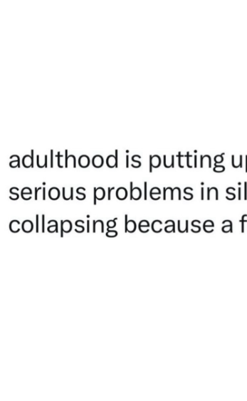 u adulthood is putting serious problems in sill collapsing because a f