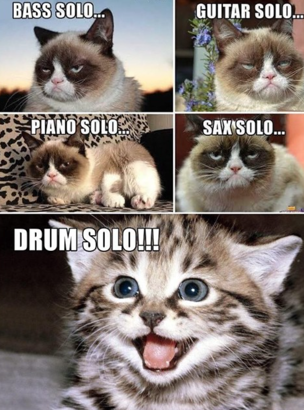 BASS SOLO... GUITAR SOLO.... PIANO SOLO...>> SAX SOLO... DRUM SOLO!!!