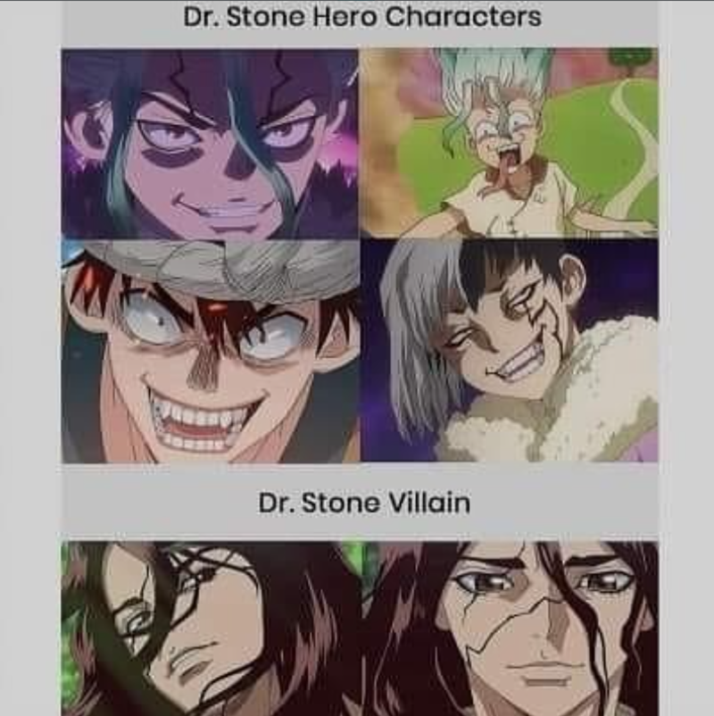 Dr. Stone Hero Characters Dr. Stone Villain