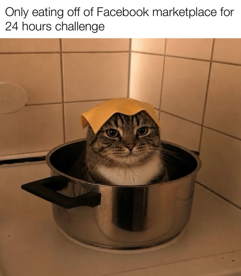 Only eating off of Facebook marketplace for 24 hours challenge