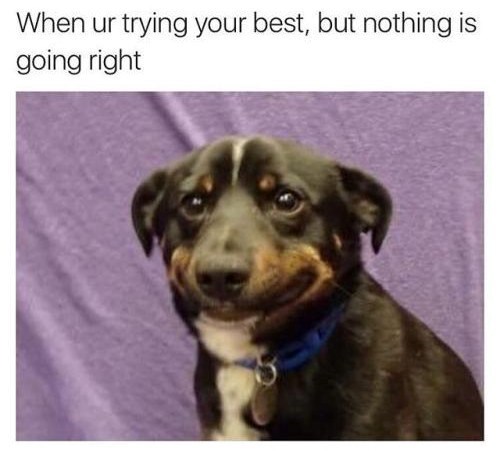 When ur trying your best, but nothing is going right