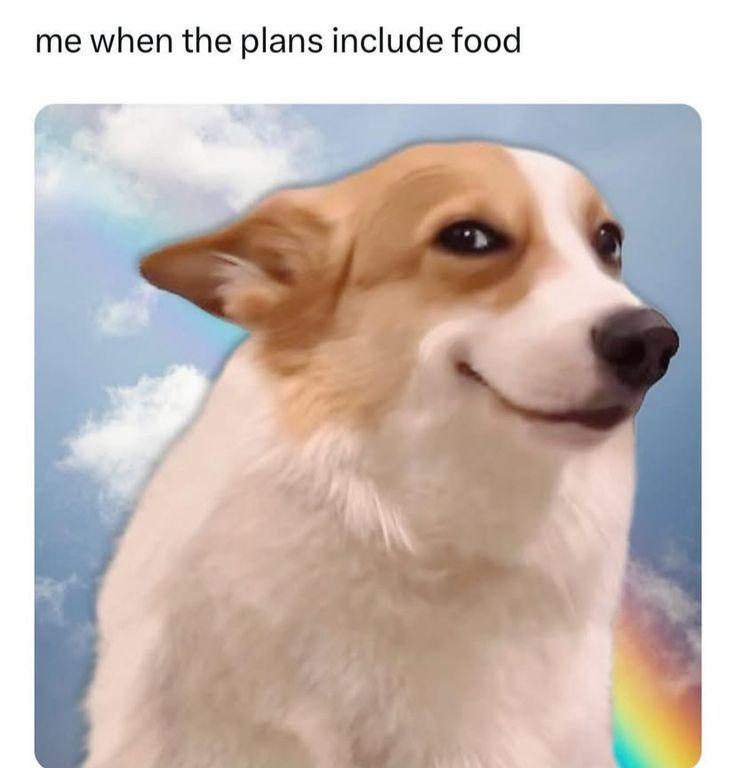 me when the plans include food